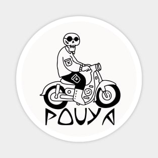 Pouya  Punk Skeleton Riding scooter Magnet